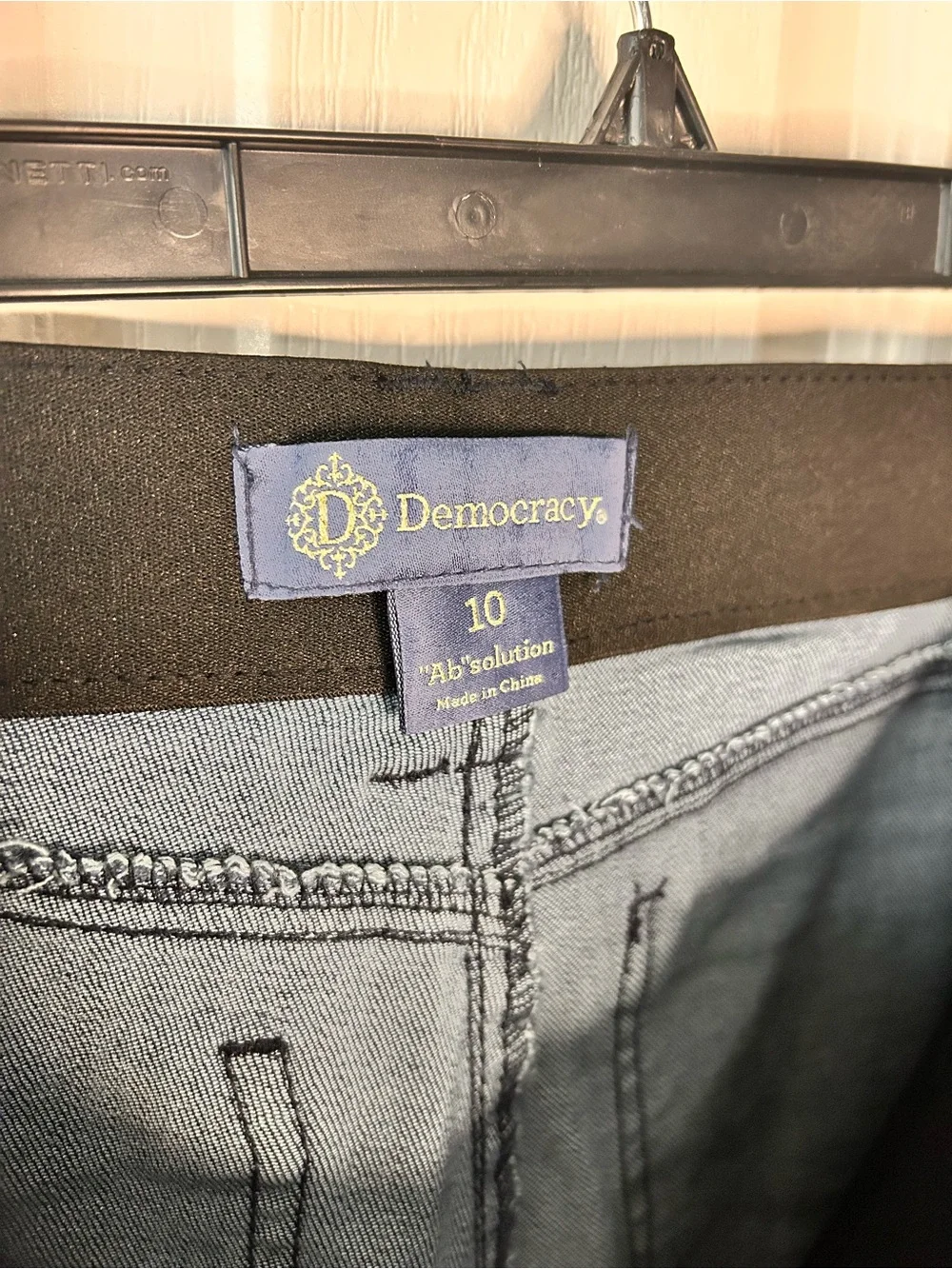 Democracy Women’s Size 10 Ab Solution Mid-Rise Jeans Dark Wash Blue Bootcut - Picture 5 of 7